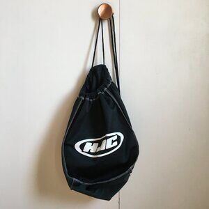 HJC Motorcycle Helmet Drawstring Backpack Sling Bag Black Sac